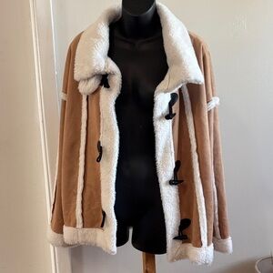 FREE ADD ON - SHEIN Tan and White Ski Jacket